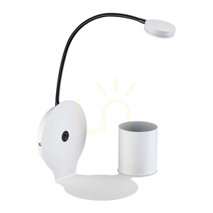 Arles Wall Sconce, Includes 1x LED 3000K 3W, White/Black Metal, Ø24 cm small 0