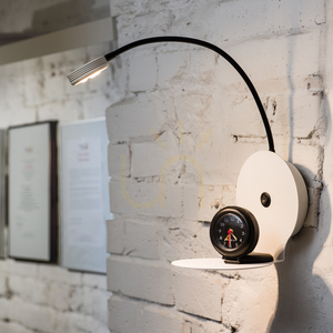 Arles Wall Sconce, Includes 1x LED 3000K 3W, White/Black Metal, Ø15 cm small 1