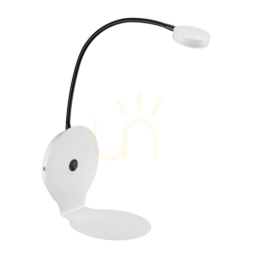 Check Arles Wall Sconce, Includes 1x LED 3000K 3W, White/Black Metal, Ø15 cm