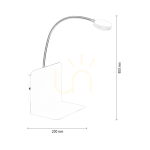 Arles Wall Sconce, Includes 1x LED 3000K 3W, White/Black Metal, Ø20 cm small 2