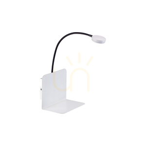 Arles Wall Sconce, Includes 1x LED 3000K 3W, White/Black Metal, Ø20 cm small 0