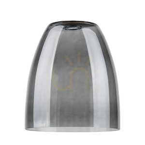 Asmara Pendant Light, 3xE27, Max. 60W, Oiled Oak/Black Metal/Black PVC Cable/Smoked Glass Shade, 125 cm small 1