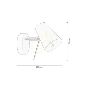 Astrid Wall Sconce 1xE14 Max. 40W White Metal 17 cm small 2