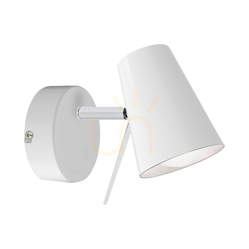 Check Astrid Wall Sconce 1xE14 Max. 40W White Metal 17 cm