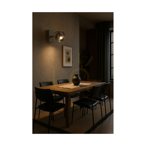 Ball Concrete Wall Sconce, Includes 1x GU10 LED Bulb (Max. 5W), Gray Concrete/Satin Metal, 22 cm small 1