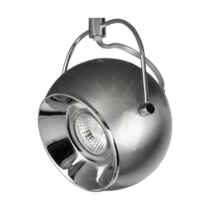 Ball Concrete Ceiling Light, Includes 2xGU10 LED Bulbs (Max. 5W), Gray Concrete/Satin Metal, 29 cm small 1