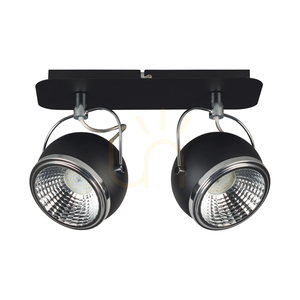 Ball Ceiling Light, Includes 2xGU10 LEDs, Max. 6W, Black Metal, 29.5 cm small 0