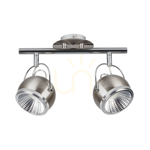 Check Ball Ceiling Light, Includes 2xGU10 LED Bulbs (Max. 6W), Satin Metal, 35 cm