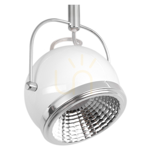 Ball Ceiling Light, Includes 3xGU10 LEDs, Max. 6W, White/Chrome Metal, 52.5 cm small 2