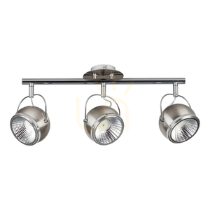 Ball Ceiling Light, Includes 3xGU10 LEDs, Max. 6W, Satin Metal, 52.5 cm small 0
