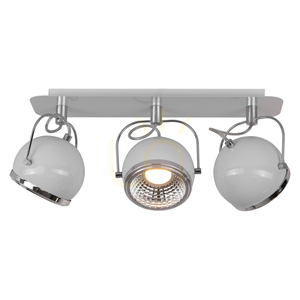 Ball Ceiling Light, Includes 3xGU10 LED Bulbs, Max. 6W, White Metal, 42 cm small 1