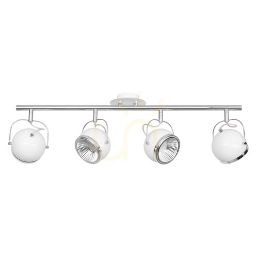 Check Ball Ceiling Light, Includes 4xGU10 LED Bulbs, Max. 6W, White Metal, 80 cm