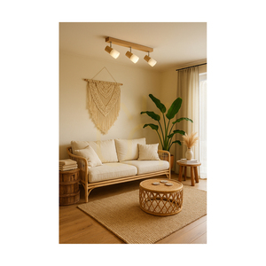 Birgit Ceiling Light, 3xE14, Max. 40W, Birch/Chrome Metal/Alabaster Glass Shade, 55 cm small 1