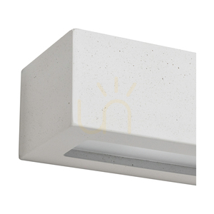 Block Wall Sconce 1xE27 Max. 40W White Concrete/Frosted Glass 31 cm small 1