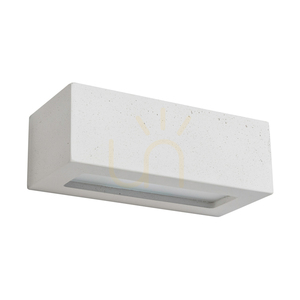 Block Wall Sconce 1xE27 Max. 40W White Concrete/Frosted Glass 31 cm small 0