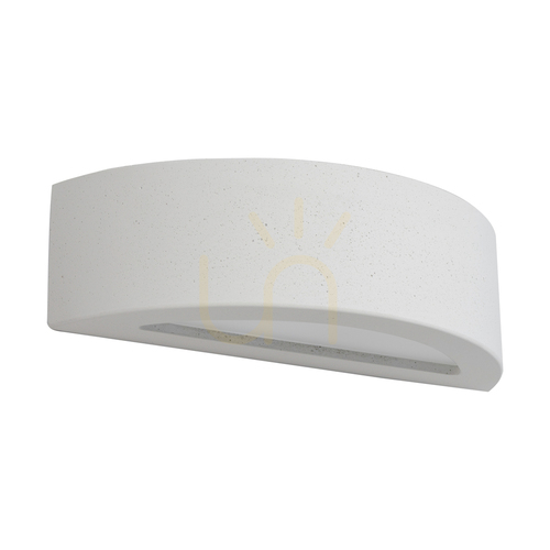 Check Block Wall Sconce 1xE27 Max. 40W White Concrete/Frosted Glass 35.5 cm