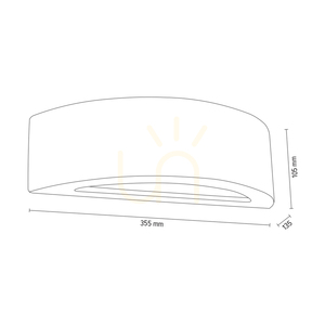 Block Wall Sconce 1xE27 Max. 40W Concrete Gray/Frosted Glass 35.5 cm small 3