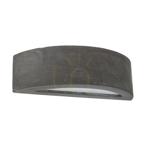 Check Block Wall Sconce 1xE27 Max. 40W Concrete Gray/Frosted Glass 35.5 cm
