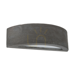 Block Wall Sconce 1xE27 Max. 40W Concrete Gray/Frosted Glass 35.5 cm small 0