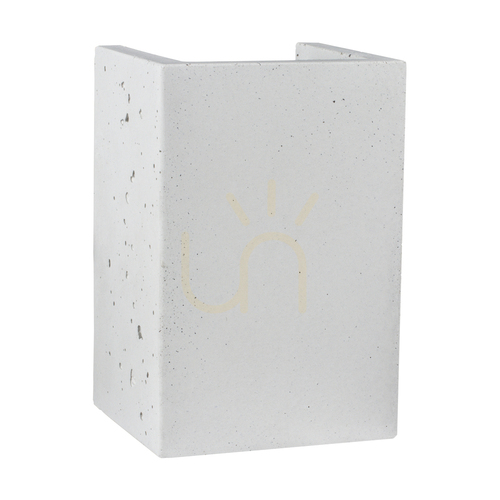 Check Block Wall Sconce, 2xGU10, Max. 6W, White Concrete, 10 cm