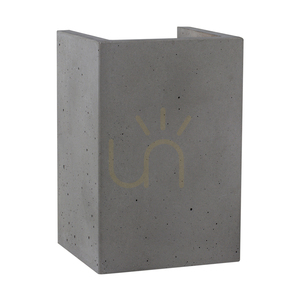 Block Wall Sconce, 2xGU10, Max. 6W, Concrete Gray, 10 cm small 0