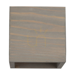 Block Wood Wall Sconce 1xG9 Max. 6W, Gray-Stained Pine / Black Metal, 13 cm small 2