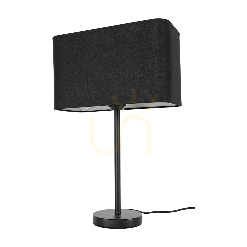 Cadre Table Lamp, 1xE27, Max. 25W, Black Metal/Black PVC Cable/Black Lampshade, 30 cm