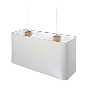 Cadre Pendant Light 2xE27 Max. 40W Oiled Oak/Transparent PVC/Gray 56 cm small 4