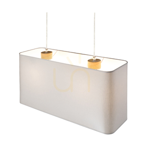 Cadre Pendant Light 2xE27 Max. 40W Oiled Oak/Transparent PVC/Gray 56 cm small 5