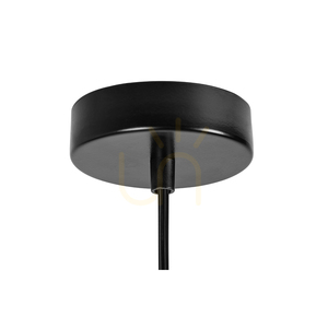 Casa Rina Pendant Light, 1xE27, Max. 60W, Black Metal/Black PVC Cable, Ø48 cm small 1