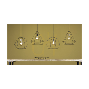 Casa Triango Pendant Light, 1xE27, Max. 60W, Black Metal/Black PVC Cable, Ø48 cm small 2