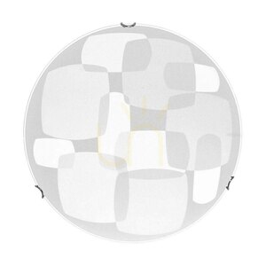 Chicago Ceiling Light, Includes 1x LED 2700K 18W, Chrome Metal/White Glass Shade, Ø40 cm small 0