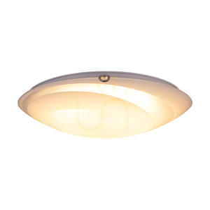 Circle Ceiling Light, Includes 1x LED 2700K 30W, Chrome Metal/White Glass Shade, Ø50 cm small 1