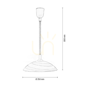Circle Pendant Light, 1xE27, Max. 60W, White Plastic/White Glass Shade, Ø35 cm small 3