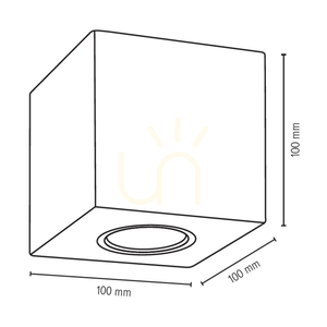 Spot Light Concretedream 2076137 Ceiling Light – White Concrete, 10 cm, GU10 small 2