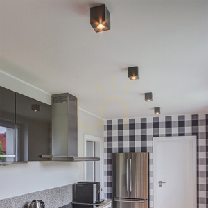 Concretedream Square Ceiling Light, 1xGU10, Max. 6W, Concrete Gray, 10 cm small 2