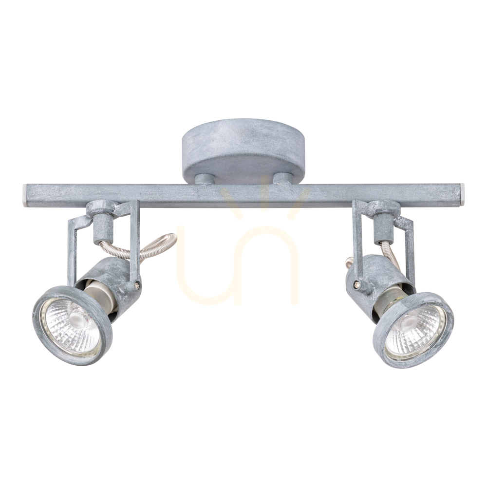 Concreto Ceiling Light, 2xGU10, Max. 50W, Concrete and Metal, 28.5 cm