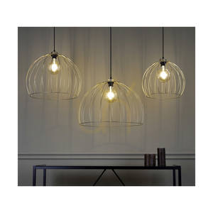 Coop Pendant Light, 1xE27, Max. 60W, Gold Metal/Black PVC Cable, Ø37 cm small 3