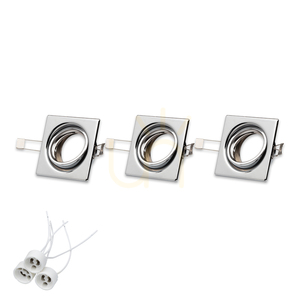 Cristaldream Ceiling Spotlight Set, 3xGU10, Max. 50W, Chrome Metal, 8.3 cm small 1