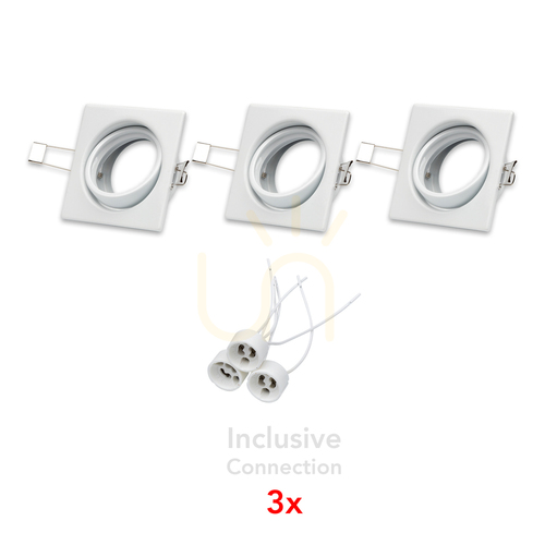 Check Cristaldream Ceiling Spot Light Set, 3xGU10, Max. 50W, White Metal, 8.3 cm