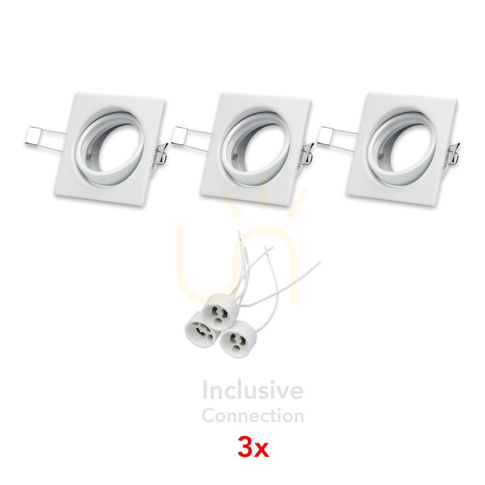 Cristaldream Ceiling Spot Light Set, 3xGU10, Max. 50W, White Metal, 8.3 cm