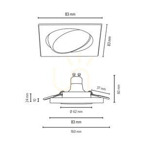Cristaldream Ceiling Light Set, 3xGU10, Max. 50W, Metal Patina, 8.3 cm small 4