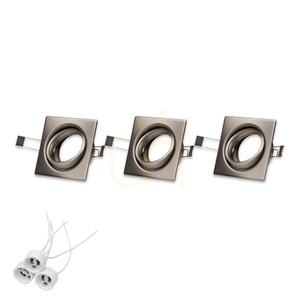 Cristaldream Ceiling Spotlight Set, 3xGU10, Max. 50W, Satin Metal, 8.3 cm small 1