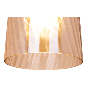 Daga Pendant Light, 1xE27, Max. 60W, Chrome Metal/Champagne Glass Shade, Ø18 cm small 2