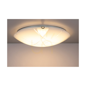 Dakota Ceiling Light, Includes 1x LED 2700K 18W, Chrome Metal/White Glass Shade, Ø40 cm small 4