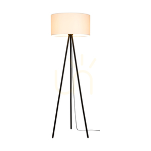 Dove Floor Lamp, 1xE27, Max. 40W, Black Metal/Black PVC Cable/White Lampshade, Ø50 cm small 1
