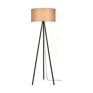 Dove Floor Lamp, 1xE27, Max. 40W, Black Metal/Black PVC Cable/Gray Lampshade, Ø50 cm small 1