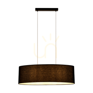 Britop Dove 17400204 pendant light – black fabric shade, 80 cm, 2×E27 small 3