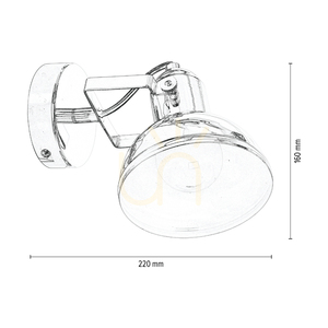 Edit Wall Sconce, 1xE27, Max. 60W, Chrome Metal, 14.5 cm small 2