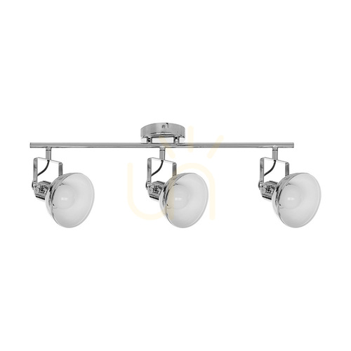 Check Edit Ceiling Light, 3xE27, Max. 60W, Chrome Metal, 64.5 cm
